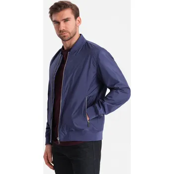 Pánská klasická bunda bomber - tmavě modrá V4 C439 - M