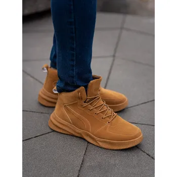 Pánská móda Pánské zimní boty pohorky - camel T380 - 40