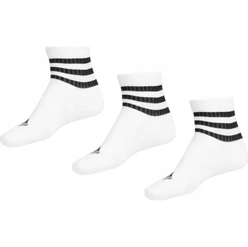 Pánské ponožky Adidas Ponožky adidas 3-Stripes Cushioned Sportswear bílé, velikost 34-37