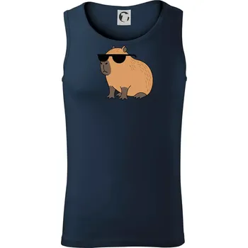 Hustá kapybara - Tílko pánské Core - L ( Námořní modrá (téměř černá) )