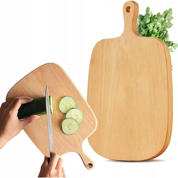 Kuchyňské prkénko DŘEVĚNÉ PRKÉNKO NA KRÁJENÍ 33x20 cm s Rukojetí Kuchyňský Podnos na Servírování