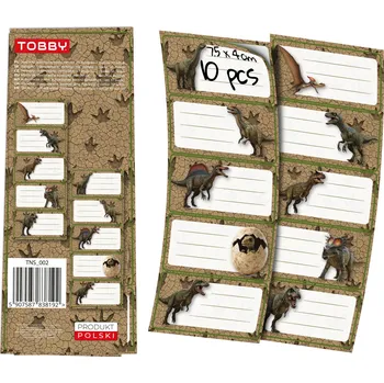 samolepka Samolepky na sešit Tobby 10 ks