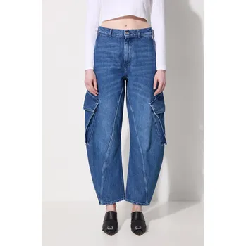 Dámské džíny Džíny JW Anderson Twisted Cargo Jeans dámské, high waist, DT0091.PG1560.800, S, námořnická modř, 59X