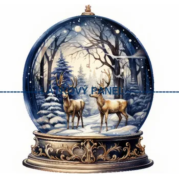 Látkový panel - Zimní těžítko - ZIM-76 Velikost: 30x30cm, Materiál: Bavlna