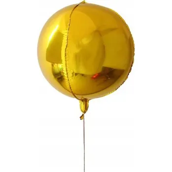 Balónek Balón kulatý ZLATÝ pro girlandy kulatý fóliový VELKÝ