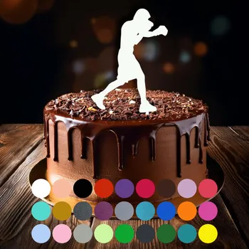 Jedlá dekorace na dort Zápich do dortu - Box (2) Zlatá (metalická)