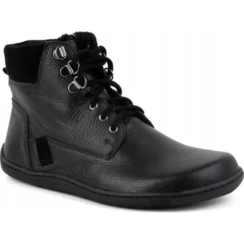 Dámská zimní obuv Dámské minimalistické zimní boty z kůže barefoot 1262 černé 37