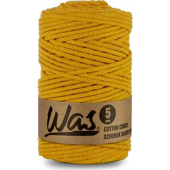 Příze Šňůra bavlněná 5mm, 100m, hořčicová