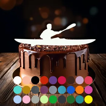 Jedlá dekorace na dort Zápich do dortu - Kanoistika (1) Černá