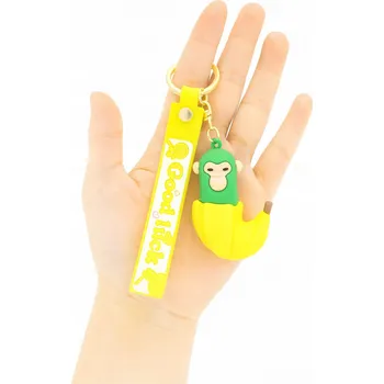 TungTung přívěsek Brain Rot figurka Silikonová Přívěsek Na Klíče opice s banánem