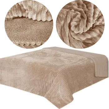 Přehoz na lůžko Přehoz na postel 200x220 cm Oboustranný Mikrovlákno Proužky Capri