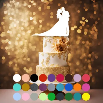 Svatební dekorace Svatební zápich do dortu – novomanželé (15)