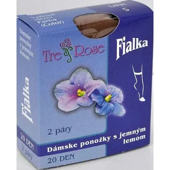 Dámské punčochy Dámské ponožky Fialka 20 DEN - Uni / tělová bledá (light natural)