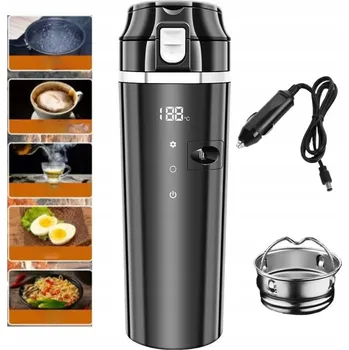 Rychlovarná konvice Rychlovarná konvice do auta termohrnek 500 ml s LED displejem 12V/24V