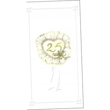 Obraz Přání 10x23 cm s obálkou - 25. výročí