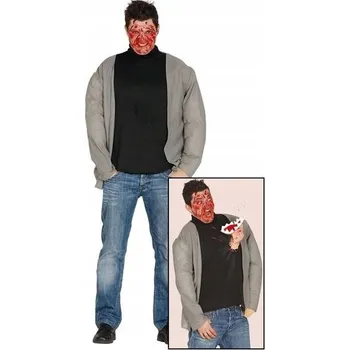 Karnevalový kostým Halloweenský MIKINA mimozemšťana s úsměvem příšery, KOSTÝM M