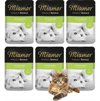 Krmivo pro kočku MIAMOR RagoutRoyale Mokré krmivo pro kočky Králík v aspiku Sada 6x100g