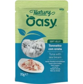 Krmivo pro kočku Oasy | Natury | Mokré Krmivo pro kočky - Kapsička Tuňák s treskou 70g
