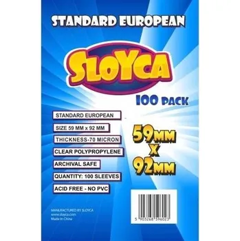 Příslušenství k deskovým hrám Obaly Standard European 59x92mm (100ks) sloyca