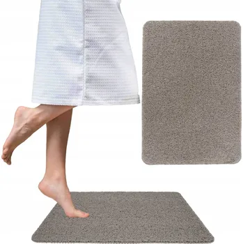 Koupelnová předložka KOUPELNOVÁ PŘEDLOŽKA ŠEDÁ 40x60 PROTISKLUZOVÁ DO SPRCHY DO BRODÍTKU ODOLNÁ