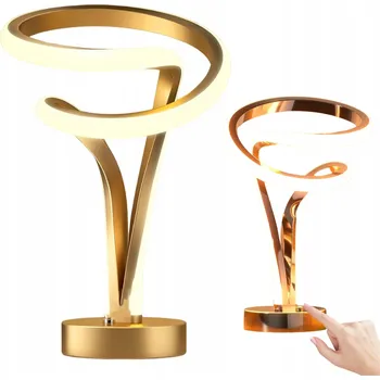 Lampička DOTYKOVÁ STOLNÍ LAMPA SPIRÁLA RGB + TEPLÁ BÍLÁ DO LOŽNICE OBÝVÁKU