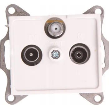 Elektrická zásuvka Anténní zásuvka nástěnná Kanlux bílá