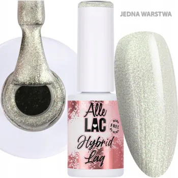 Lak na nehty Hybridní lak LED/UV Gel Polish Whites Crystal Glitter AlleLac 6g