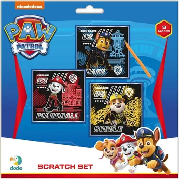 omalovánky DODO Škrabací obrázky Tlapková patrola: Prima parta 21x21cm
