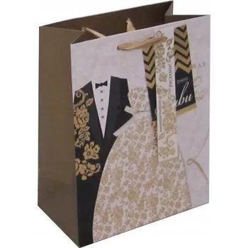 Dárková taška Dárková taška / taška na dárek 23x18x10 cm - Mix barev a vzorů