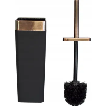 WC štětka WC kartáč toaletní černý s měděnými prvky – zajímavý a stylový