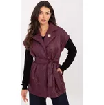 Bordová dámská prošívaná vesta s kapsami IT-KZ-FL9603.87-bordo Velikost: ONE SIZE