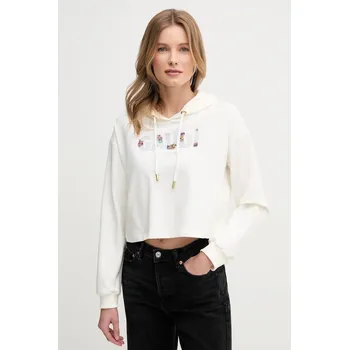 Dámská mikina Mikina Gaudi dámská, béžová barva, s kapucí, s aplikací, 511BD64033 01X, vel. S