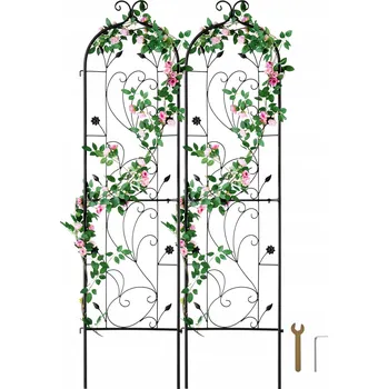 Obraz Kovová pergola SucceBuy s mřížkou, 152 cm