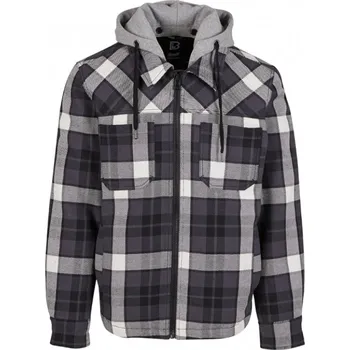 Pánská casual bunda Bunda Brandit Top Heavy Twill - šedá-bílá, XXL