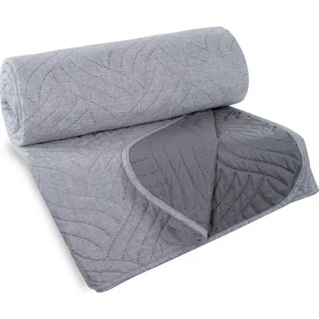 Přehoz na lůžko Přehoz na sedačku - pohovku JUSSI šedá 170x210 cm, 200x220 cm Mybesthome Rozměr: 200x220 cm Režný vzhled