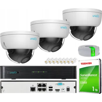 IP kamera Sada IP monitoringu Uniarch 2x 4Mpx kamera IK10 a 4kanálový rekordér