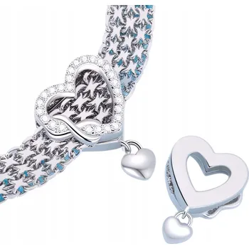 Přívěsek Přívěsek na plochý náramky Reflexions, stříbro 925