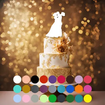 Svatební dekorace Svatební zápich do dortu – novomanželé (04)