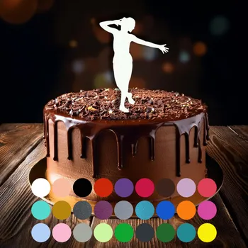 Jedlá dekorace na dort Zápich do dortu - Step (1) Bílá