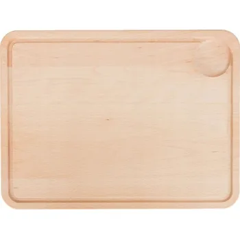 Kuchyňské prkénko Dřevěné prkénko na krájení s drážkou a prohlubní 40x30 cm - Buk
