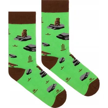 Pánské ponožky KABAK Ponožky BO Svišť 42-46 zelené, velikost 42-46