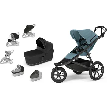 Kočárek Akční set Thule Urban Glide 3 Mid-blue s magnetickou přezkou + korba Black+originální příslušenství THULE autorizovaný prodejce THULE