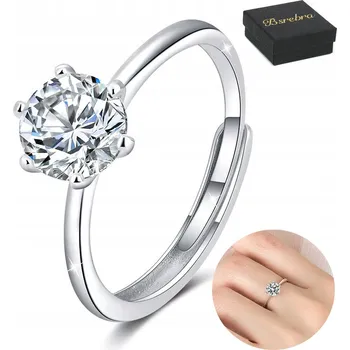 Prsten Stříbrný zásnubní Prstýnek 925, stříbrné prsteny, nastavitelné Stříbro