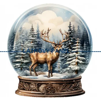 Látkový panel - Zimní těžítko - ZIM-65 Velikost: 15x15cm, Materiál: Kočárkovina