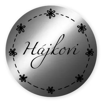 Domovní cedule Cedulka na dveře | Kulatá | květinový lem