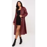 Vínový dámský přechodový kabát z eko kůže IT-PL-A8393.81-bordo Velikost: ONE SIZE