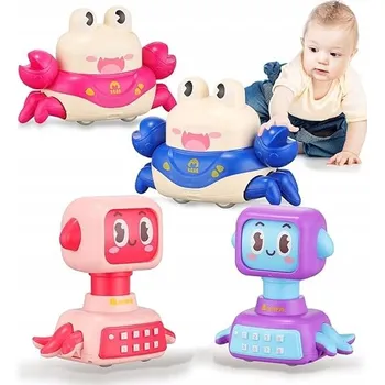 Hračka pro nejmenší Interaktivní Hračky pro Děti Vozidla Autíčka Mořské Potvory 4ks