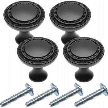 Nábytkové kování Nábytková úchytka IMPERIA, černá matná, 4 KS