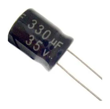 Kondenzátor 330uF/35V 105° 10x13x5mm ELEKTROLYTICKÝ RADIÁLNÍ KONDENZÁTOR