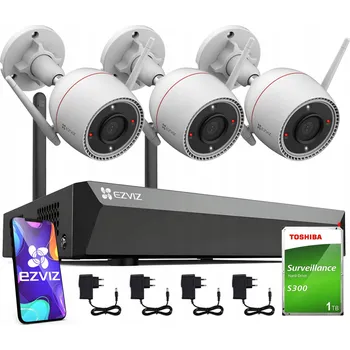 IP kamera WiFi Monitoring Ezviz pro Firmu 3 Kamery 4Mpx IR/LED Detekce a Odstrašení
